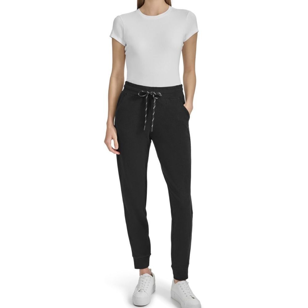Andrew Marc Black Puff Knit Joggers XXL